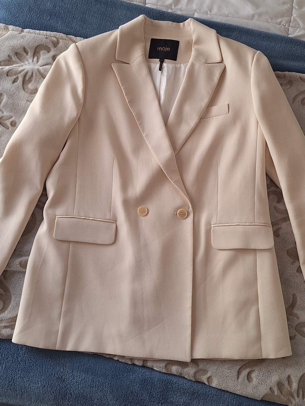 Maje Ivory Tailored Blazer